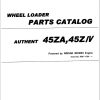 Kawasaki Wheel Loader 45ZIV Operation Maintenance Parts Manuals EN JP 1