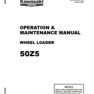 Kawasaki Wheel Loader 50Z5 Operation Maintenance Shop Parts Manuals EN JP