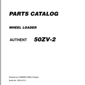 Kawasaki Wheel Loader 50ZV 2 Parts Manual EN JP
