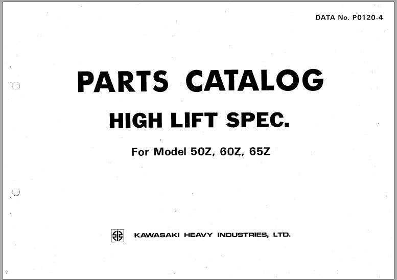 Kawasaki Wheel Loader 60Z Parts Manual EN JP