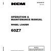 Kawasaki Wheel Loader 60Z7 Operation Maintenance Shop Parts Manuals EN JP