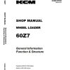 Kawasaki Wheel Loader 60Z7 Operation Maintenance Shop Parts Manuals EN JP 2