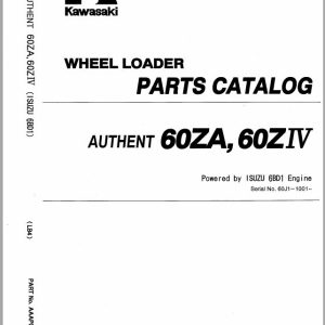 Kawasaki Wheel Loader 60ZA Shop Parts Manuals EN JP