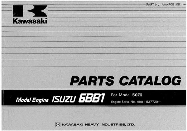 Kawasaki Wheel Loader 60ZII Parts Manual EN JP 1