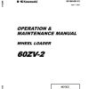 Kawasaki Wheel Loader 60ZV 2 Operation Maintenance Shop Parts Manuals EN JP