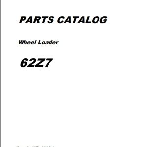 Kawasaki Wheel Loader 62Z7 Shop Parts Manuals EN JP