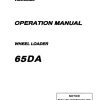 Kawasaki Wheel Loader 65DA Operation Maintenance Manual 93107 00170