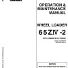 Kawasaki Wheel Loader 65ZIV 2 Operation Maintenance Shop Parts Manuals EN JP