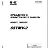 Kawasaki Wheel Loader 65ZV 2 65TMV 2 Operation Maintenance Shop Parts Manuals EN JP