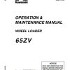 Kawasaki Wheel Loader 65ZV Operation Maintenance Shop Parts Manuals EN JP