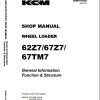 Kawasaki Wheel Loader 67TM7 67TM7B Operation Maintenance Shop Parts Manuals EN JP 2