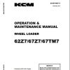 Kawasaki Wheel Loader 67Z7 67Z7B Operation Maintenance Shop Parts Manuals EN JP