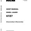 Kawasaki Wheel Loader 67Z7 67Z7B Operation Maintenance Shop Parts Manuals EN JP 2