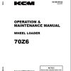 Kawasaki Wheel Loader 70Z6 Operation Maintenance Shop Parts Manuals EN JP
