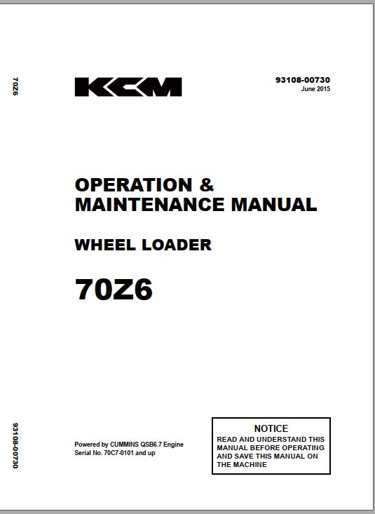Kawasaki Wheel Loader 70Z6 Operation Maintenance Shop Parts Manuals EN JP