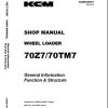 Kawasaki Wheel Loader 70Z7 70TM7 70Z7B Operation Maintenance Shop Parts Manuals EN JP 2