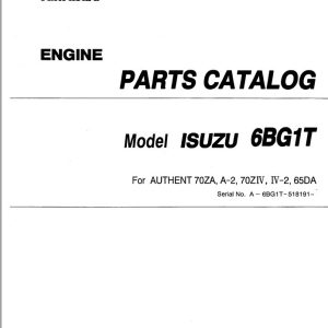 Kawasaki Wheel Loader 70ZA Parts Manual EN JP