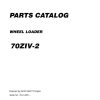 Kawasaki Wheel Loader 70ZIV 2 Operation Maintenance Shop Parts Manuals EN JP 1