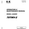 Kawasaki Wheel Loader 70ZV 2 70TMV 2 Operation Maintenance Shop Parts Manuals EN JP