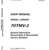Kawasaki Wheel Loader 70ZV 2 70TMV 2 Operation Maintenance Shop Parts Manuals EN JP 2