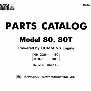Kawasaki Wheel Loader 80 80B 80Z Shop Parts Manuals EN JP