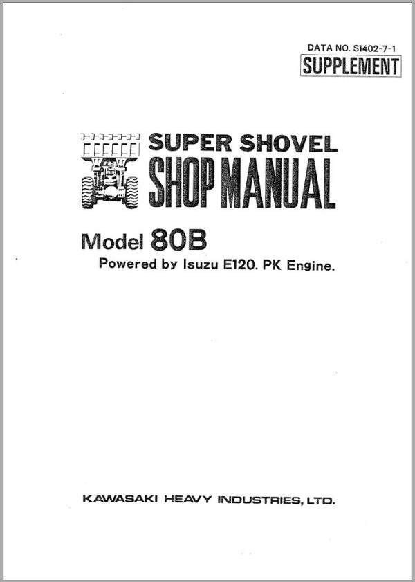 Kawasaki Wheel Loader 80 80B 80Z Shop Parts Manuals EN JP 1
