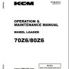 Kawasaki Wheel Loader 80Z6 Operation Maintenance Shop Parts Manuals EN JP