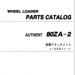 Kawasaki Wheel Loader 80ZA 2 Parts Manual EN JP