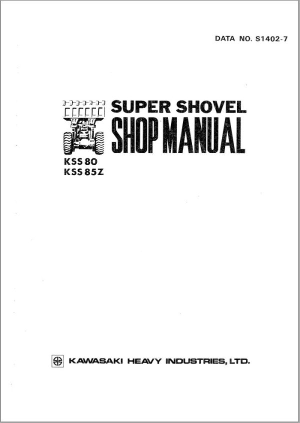 Kawasaki Wheel Loader 85Z Shop Parts Manuals 1