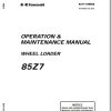 Kawasaki Wheel Loader 85Z7 85Z7B Operation Maintenance Shop Parts Manuals EN JP
