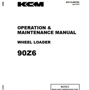 Kawasaki Wheel Loader 90Z6 Operation Maintenance Shop Parts Manuals EN JP