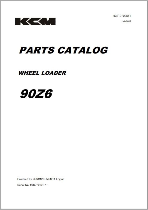 Kawasaki Wheel Loader 90Z6 Operation Maintenance Shop Parts Manuals EN JP 1