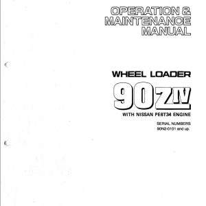 Kawasaki Wheel Loader 90ZIV Operation Maintenance Shop Parts Manuals EN JP