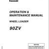 Kawasaki Wheel Loader 90ZV Operation Maintenance Shop Parts Manuals EN JP