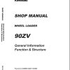 Kawasaki Wheel Loader 90ZV Operation Maintenance Shop Parts Manuals EN JP 2