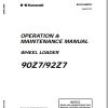 Kawasaki Wheel Loader 92Z7 Operation Maintenance Shop Parts Manuals EN JP