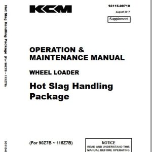 Kawasaki Wheel Loader 95Z7 Operation Maintenance Shop Parts Manuals EN JP