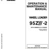 Kawasaki Wheel Loader 95ZIV 2 Operation Maintenance Shop Manuals