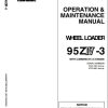 Kawasaki Wheel Loader 95ZIV 3 Operation Maintenance Shop Parts Manuals EN JP