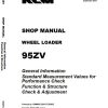 Kawasaki Wheel Loader 95ZV Operation Maintenance Shop Parts Manuals EN JP 2