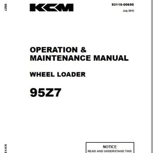 Kawasaki Wheel Loader 97Z7 97Z7B Operation Maintenance Shop Parts Manuals EN JP