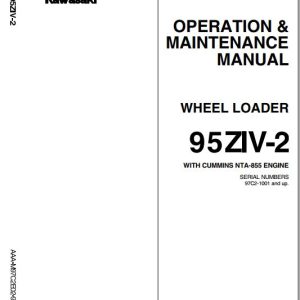 Kawasaki Wheel Loader 97ZIV Operation Maintenance Parts Manuals EN JP