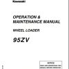 Kawasaki Wheel Loader 97ZV Operation Maintenance Manual