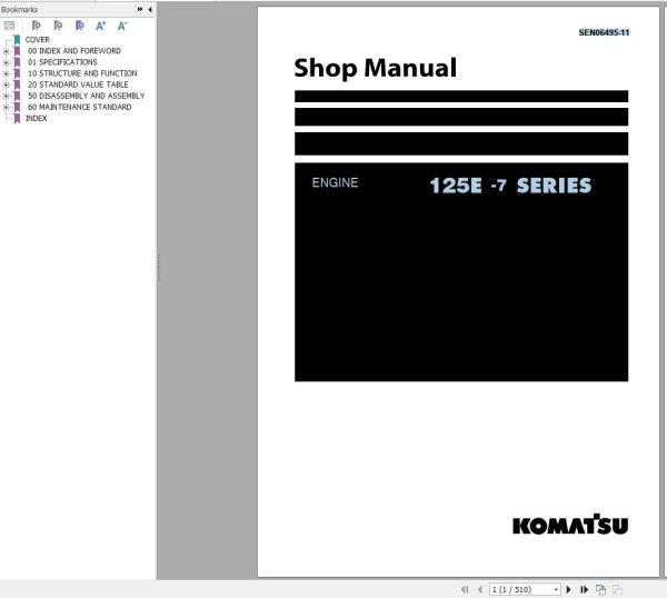 Komatsu Diesel Engine 8.14 GB Shop Manual Updated 2024 PDF 3
