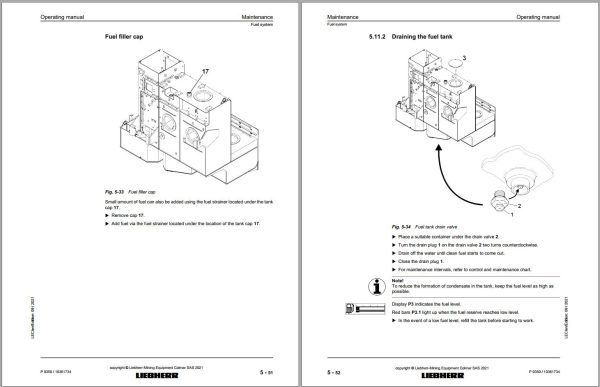 Liebherr Hydraulic Excavators P995 Operating Manual 11643736 2021