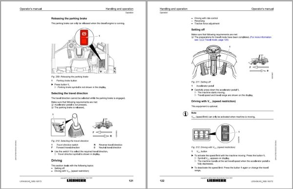 Liebherr Wheel Loader L518 Operator Manual 12275601 2021