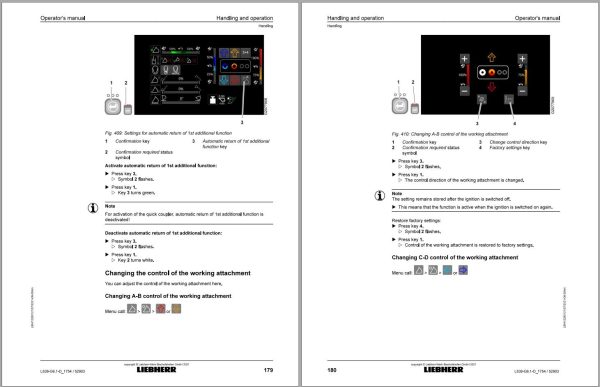 Liebherr Wheel Loader L538 Operator Manual 12260121 2021