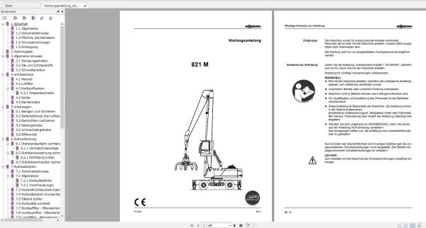 Sennebogen Crane 1.18 GB Electric Hydraulic Diagram Operation manual Spare Parts List PDF 6