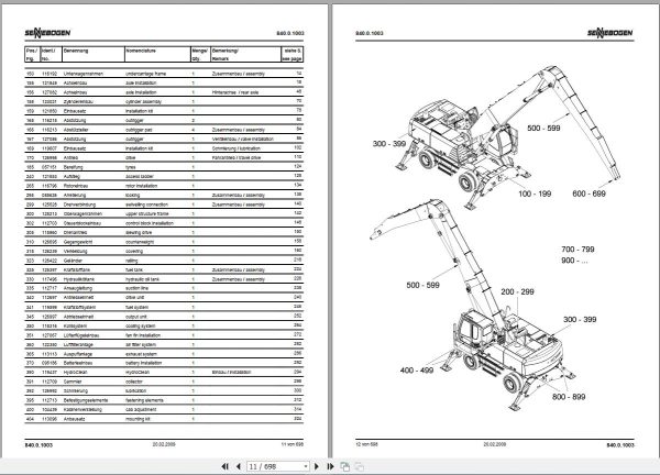 Sennebogen Material Handler 1.16 GB Part Catalog PDF 3