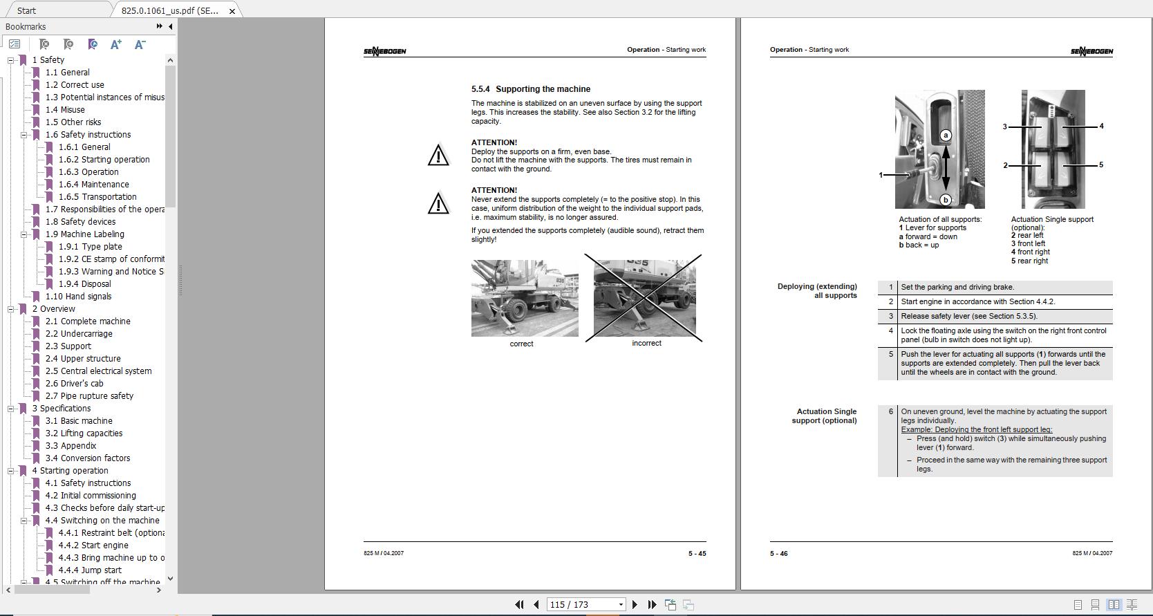 Sennebogen Material Handler 982 MB Operation and Maintentce Instructions PDF 2